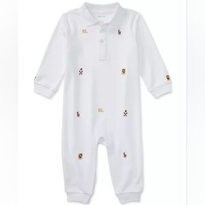 Ralph Lauren Baby Embroidered Coverall 6M